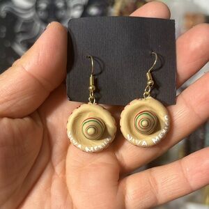 Viva Mexico Tan Sombrero earrings